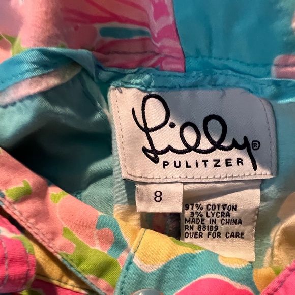 Lilly Pulitzer Crop/Capri Pants White Label Size 8 - Picture 3 of 3